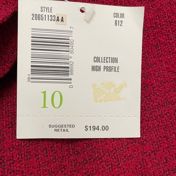 Liz Claiborne women’s size 20 wool blend red with black under tone coat - Picture 7 of 7
